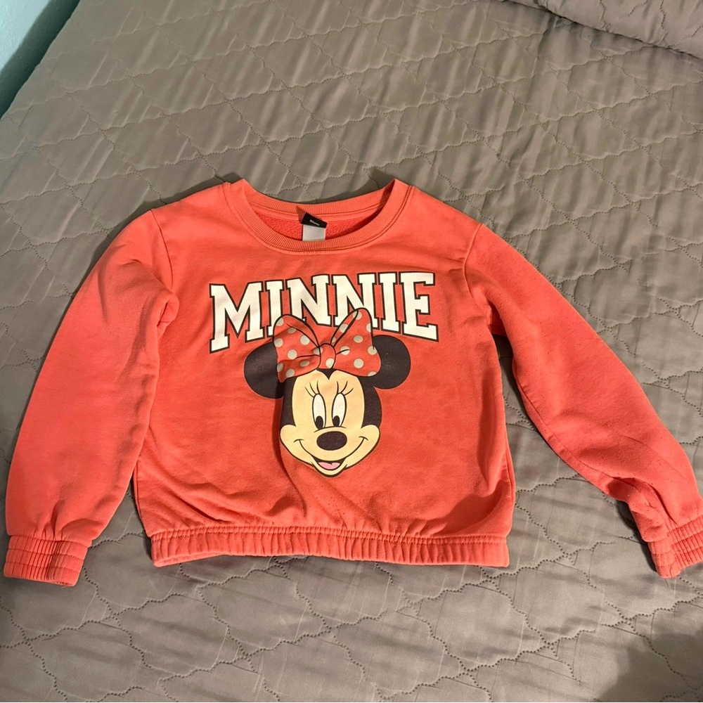 Minnie Mouse Coral Kids Sweatshirt